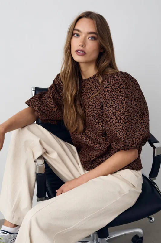 Shelly Blouse Chocolate sold by Noella Fashion