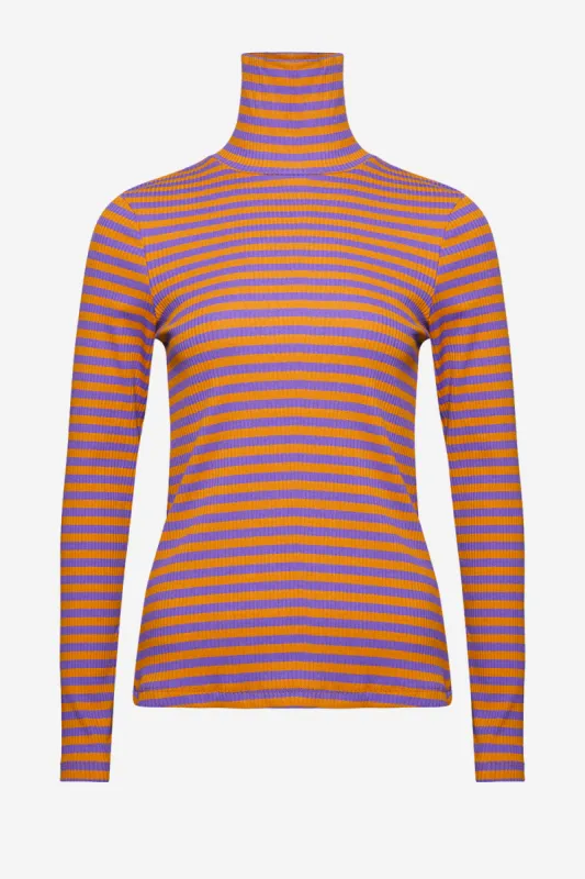 Luelle T-shirt Rollneck Lilac/orange Mix sold by Noella Fashion