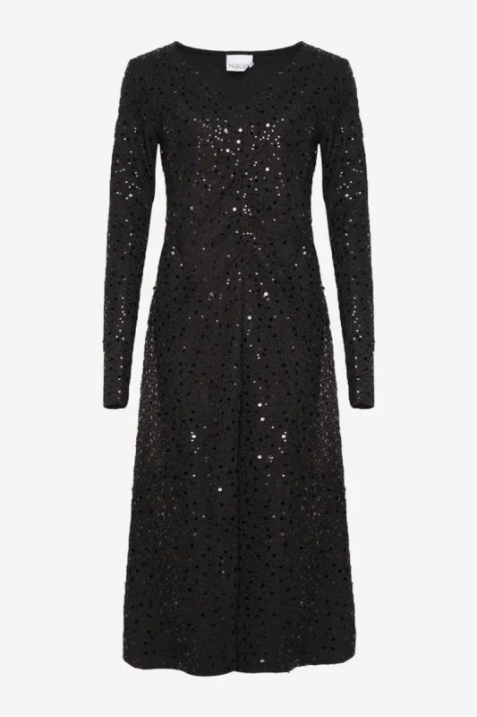 Verona Midi Dress Black w/ black sold by Noella Fashion