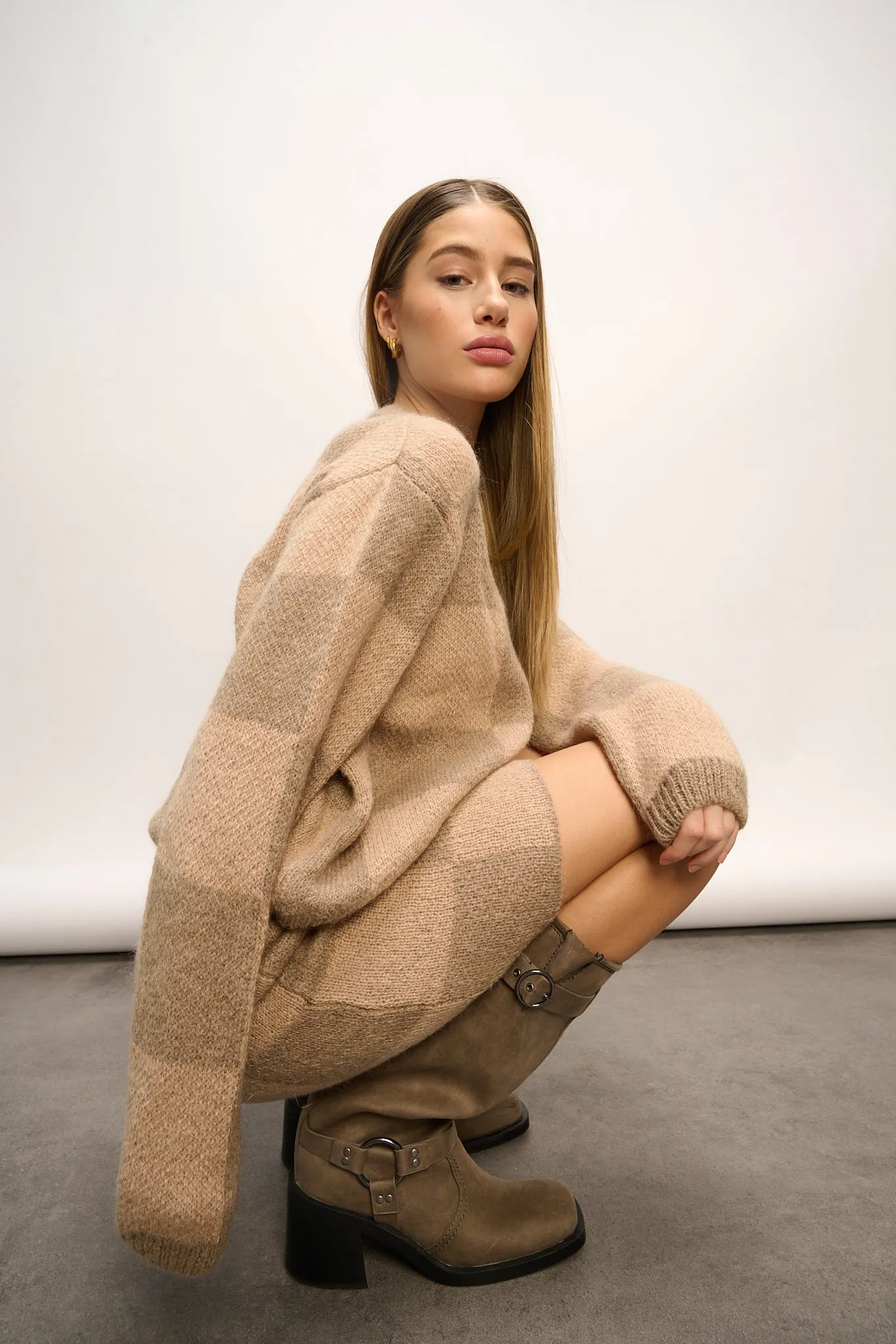 Kiana Knit Skirt Brown/Sand sold by Noella Fashion product image thumbnail 3