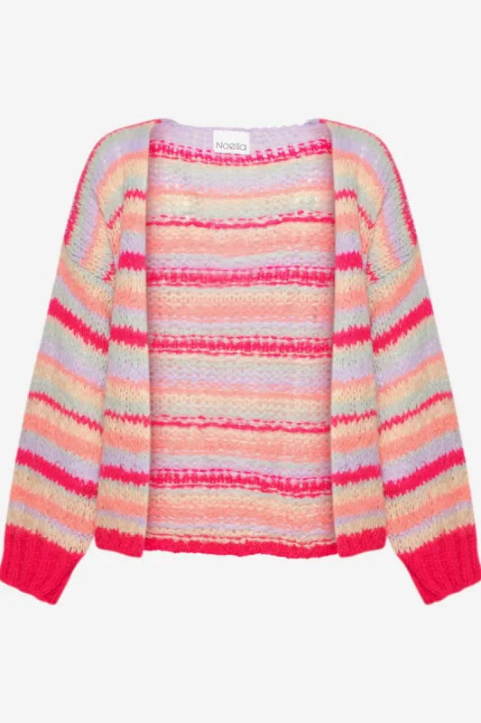 Pool Knit Cardigan Pink Mix sold by Noella Fashion