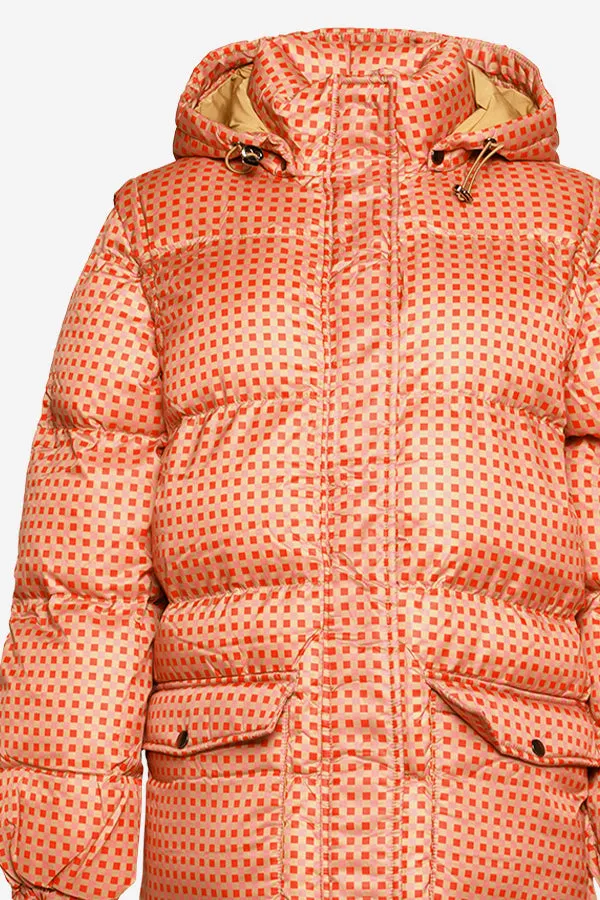 Eliza Puffer Coat Pink/red Checks sold by Noella Fashion product image thumbnail 2
