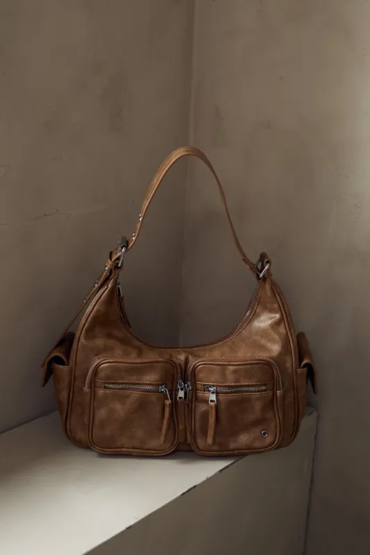 Tilda Bag Brown Washed Leather sold by Noella Fashion