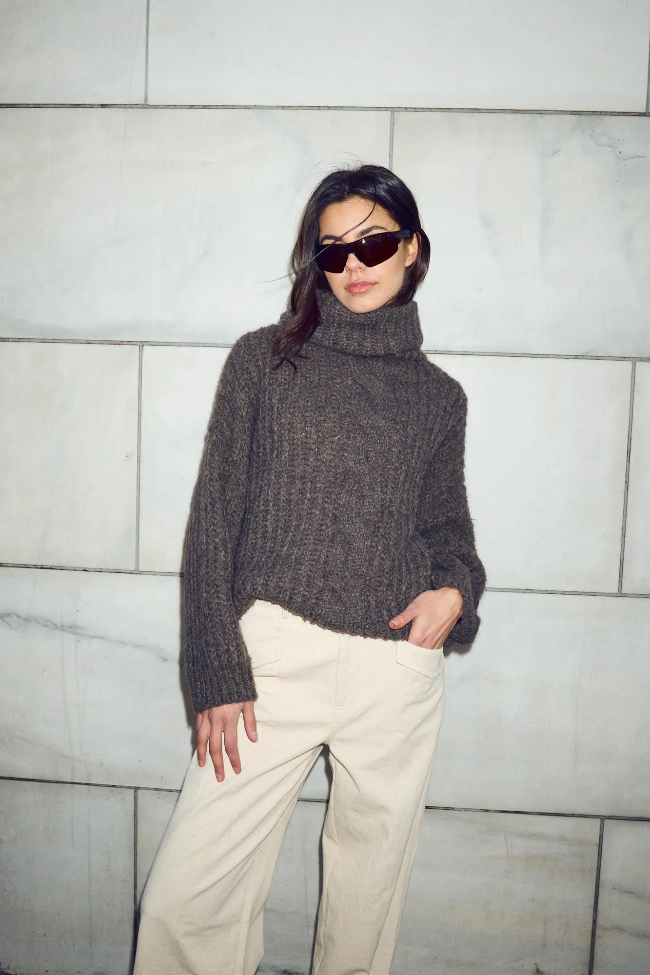 Katasha Knit Mud Melange sold by Noella Fashion product image thumbnail 2