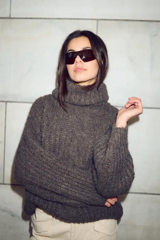 Katasha Knit Mud Melange sold by Noella Fashion