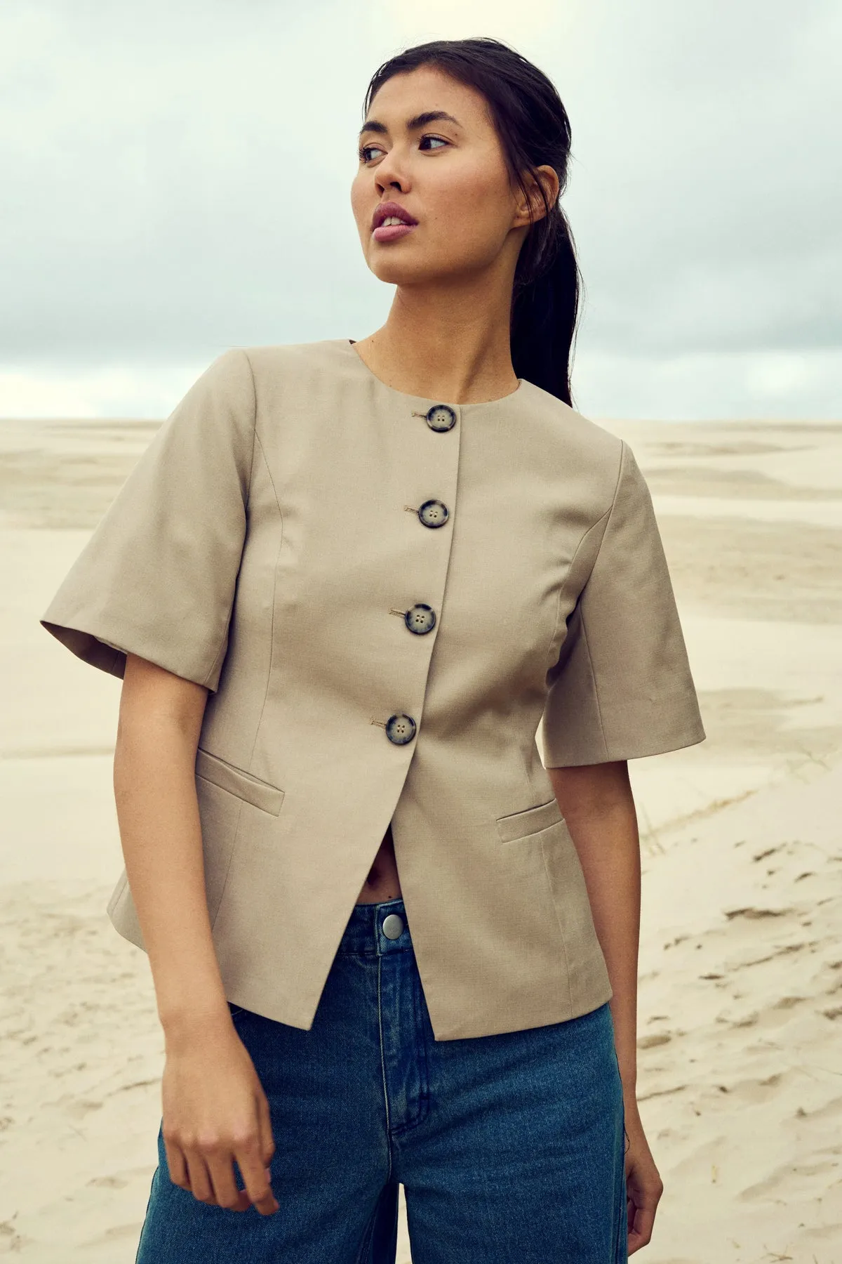 Kasaundra Blazer Oyster sold by Noella Fashion product image thumbnail 2