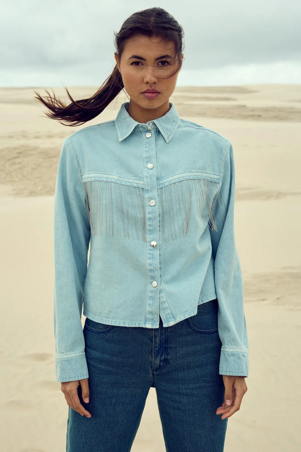 Krislynn Shirt Light Blue Wash sold by Noella Fashion product image thumbnail 3
