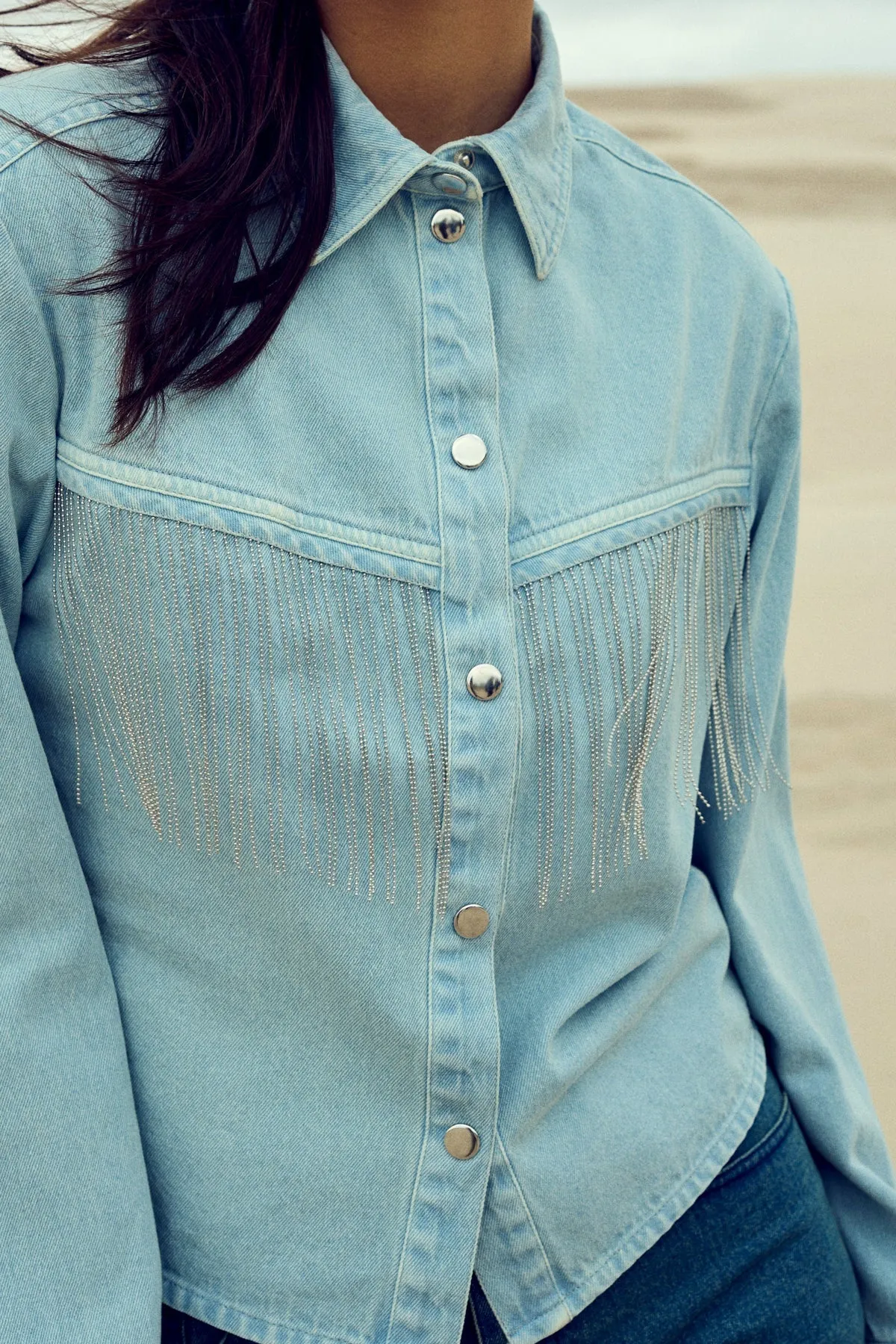 Krislynn Shirt Light Blue Wash sold by Noella Fashion product image thumbnail 4