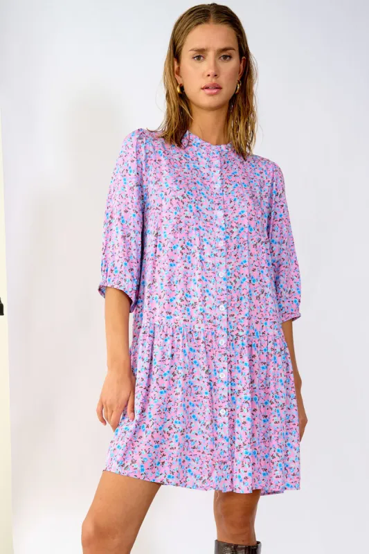 Imogen Dress Pink/Blue Flower sold by Noella Fashion