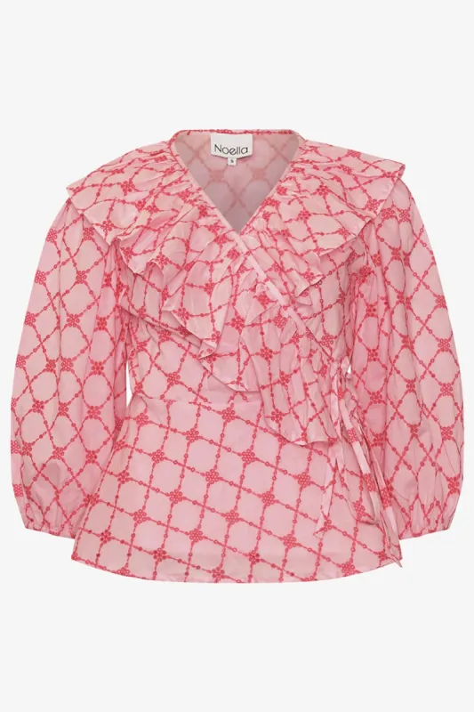 Kolina Blouse Pink Lemonade Combo sold by Noella Fashion