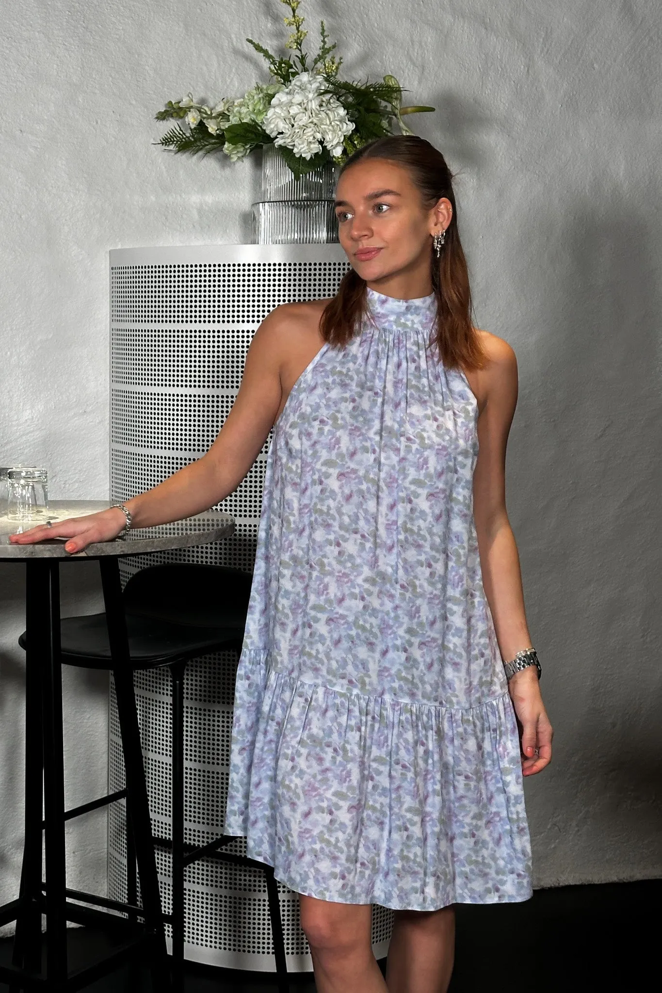 London Short Dress Cinthia Blue Print sold by Noella Fashion product image thumbnail 3