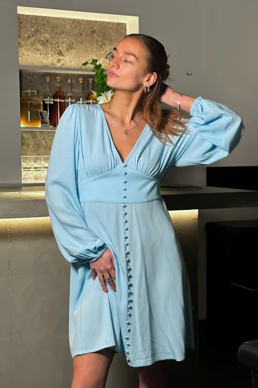 Lilith Short Dress Light Blue sold by Noella Fashion