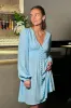 Lilith Short Dress Light Blue sold by Noella Fashion