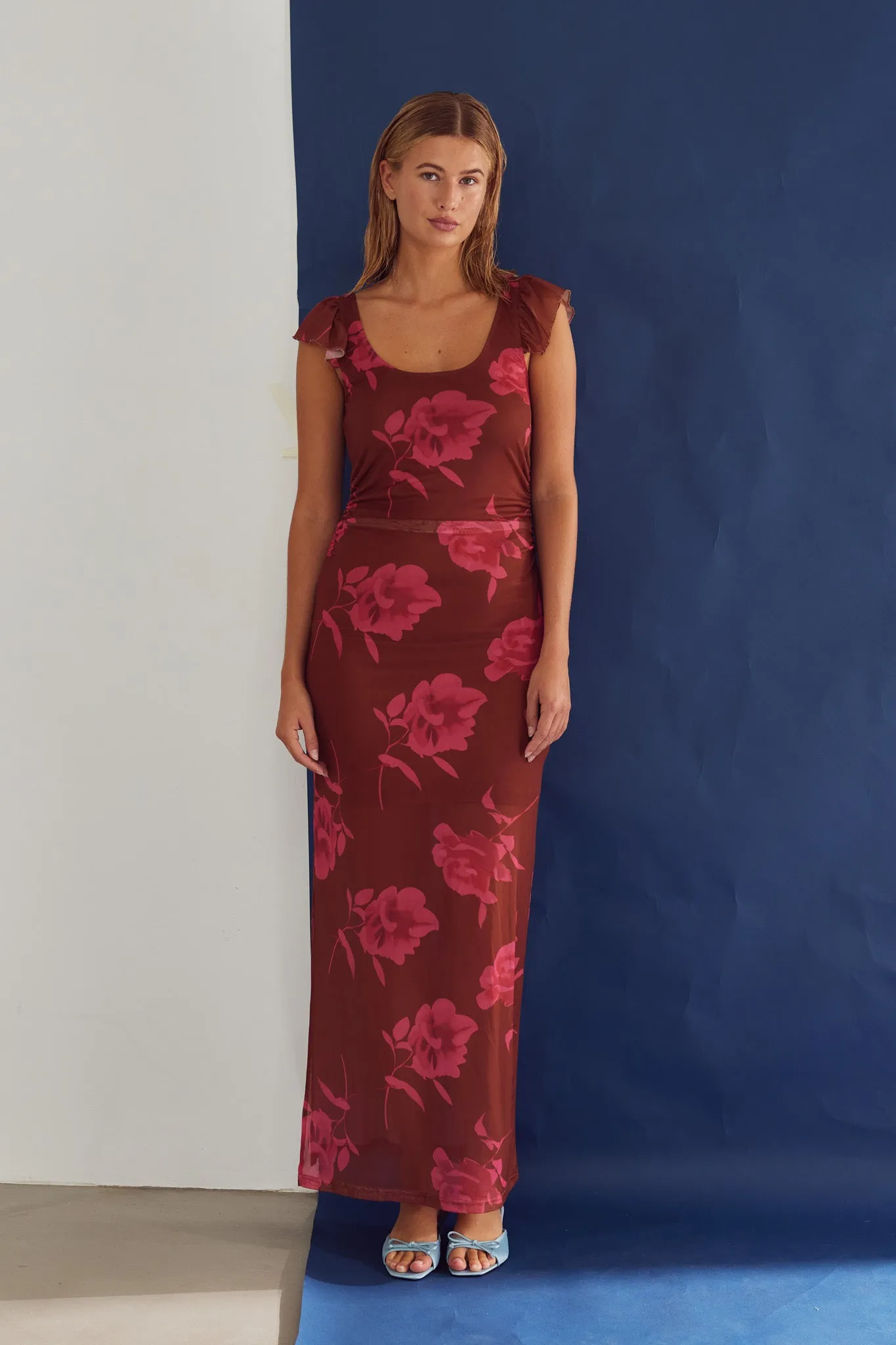 Lauryn Dress Cassie Brown Print sold by Noella Fashion