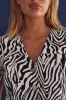 Stormina Blouse Taleah Zebra print sold by Noella Fashion