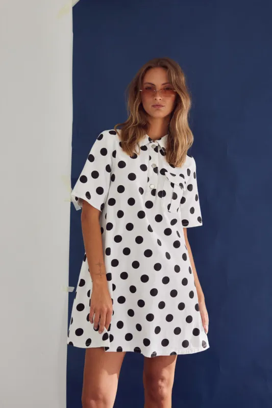 Jozie Dress Carmella White Print sold by Noella Fashion