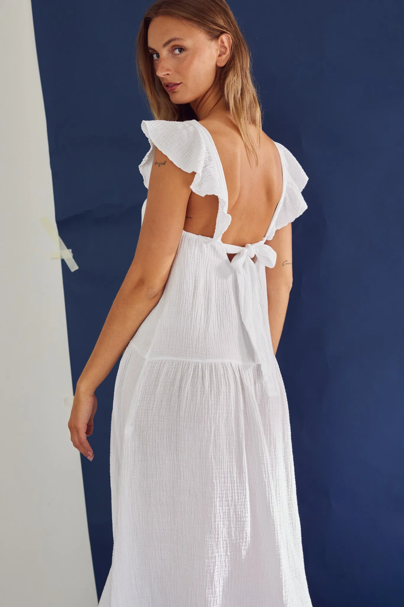 Lina Dress White sold by Noella Fashion product image thumbnail 3