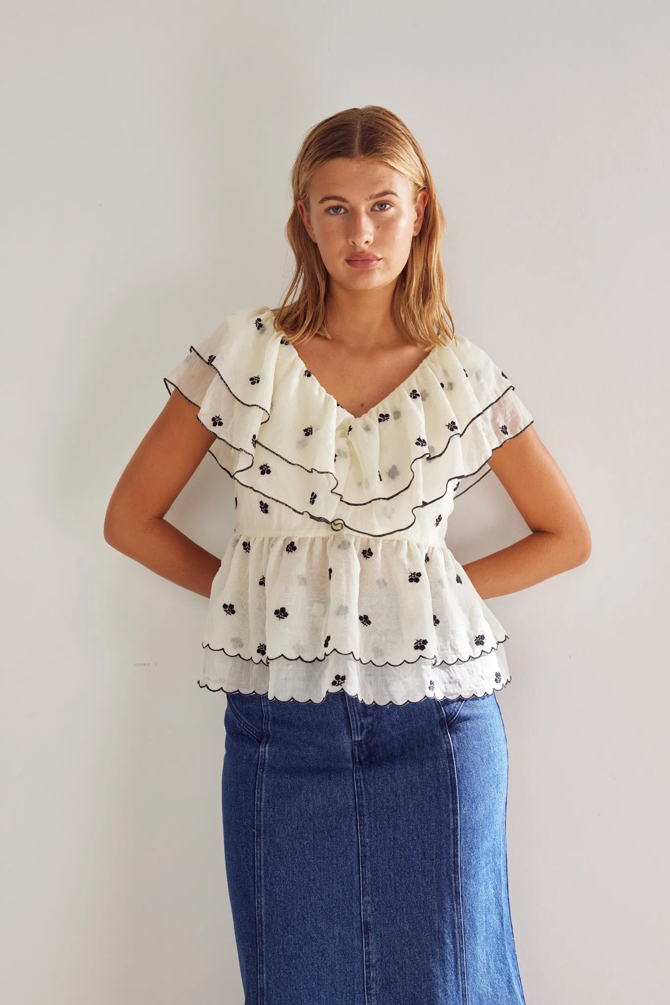 Louisa Blouse Offwhite sold by Noella Fashion product image thumbnail 2