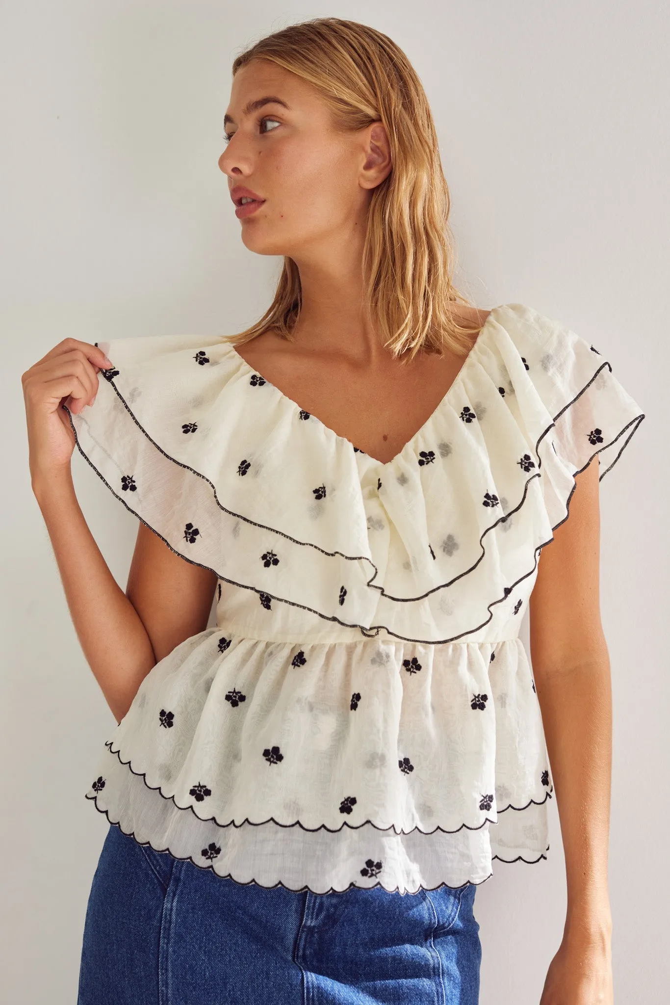 Louisa Blouse Offwhite sold by Noella Fashion