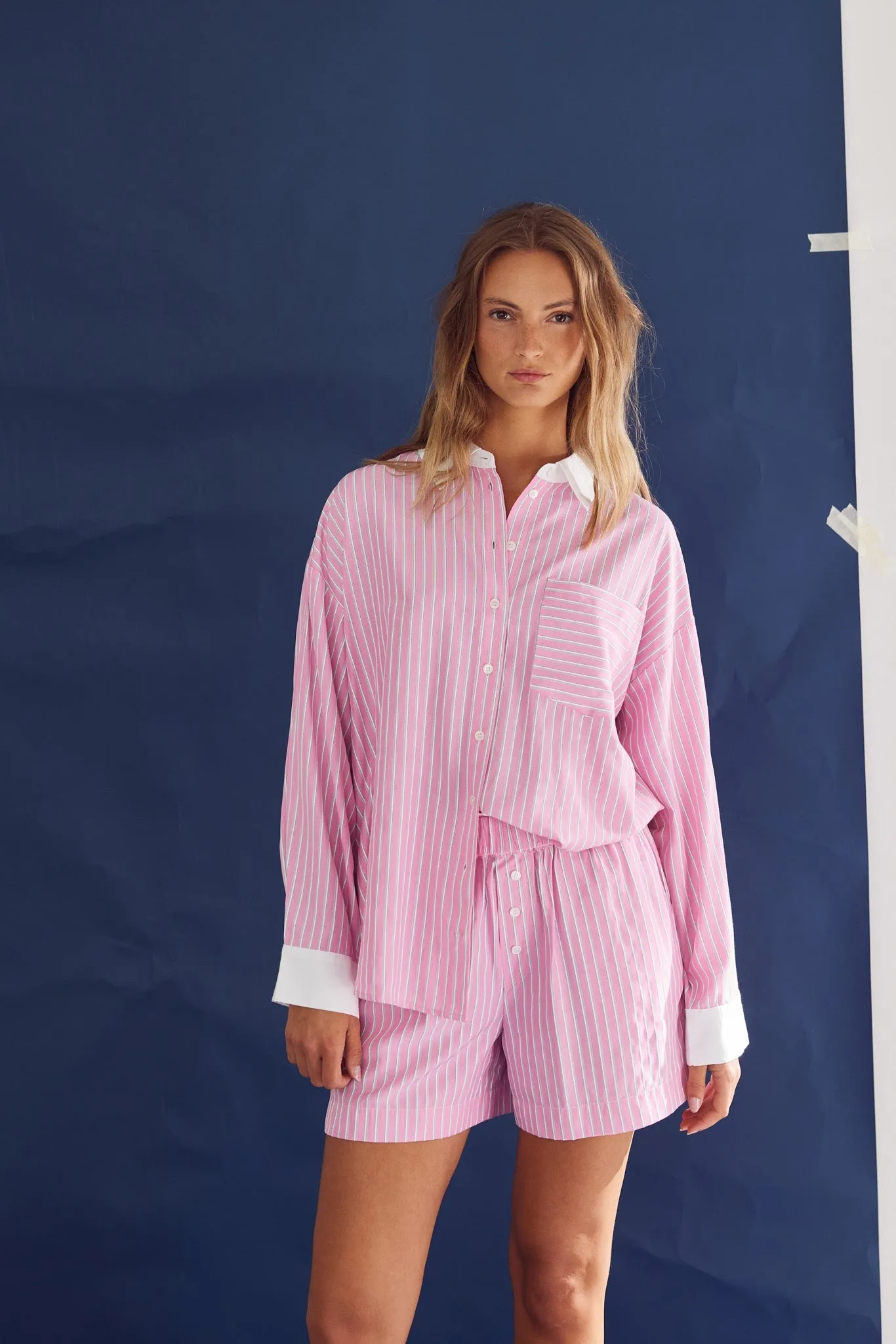 Lea Shorts Carsyn Pink Stripe sold by Noella Fashion product image thumbnail 2