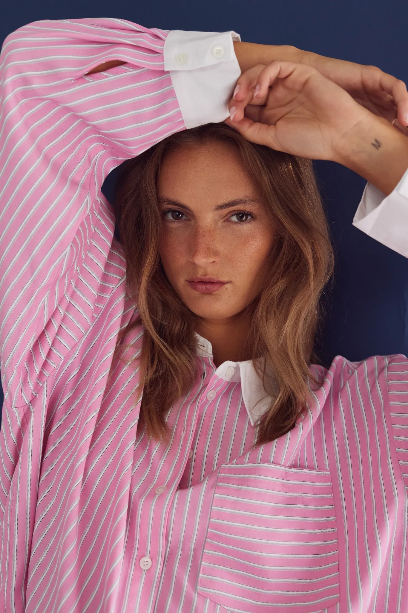 Lakelynn Shirt Carsyn Pink Stripe sold by Noella Fashion product image thumbnail 3