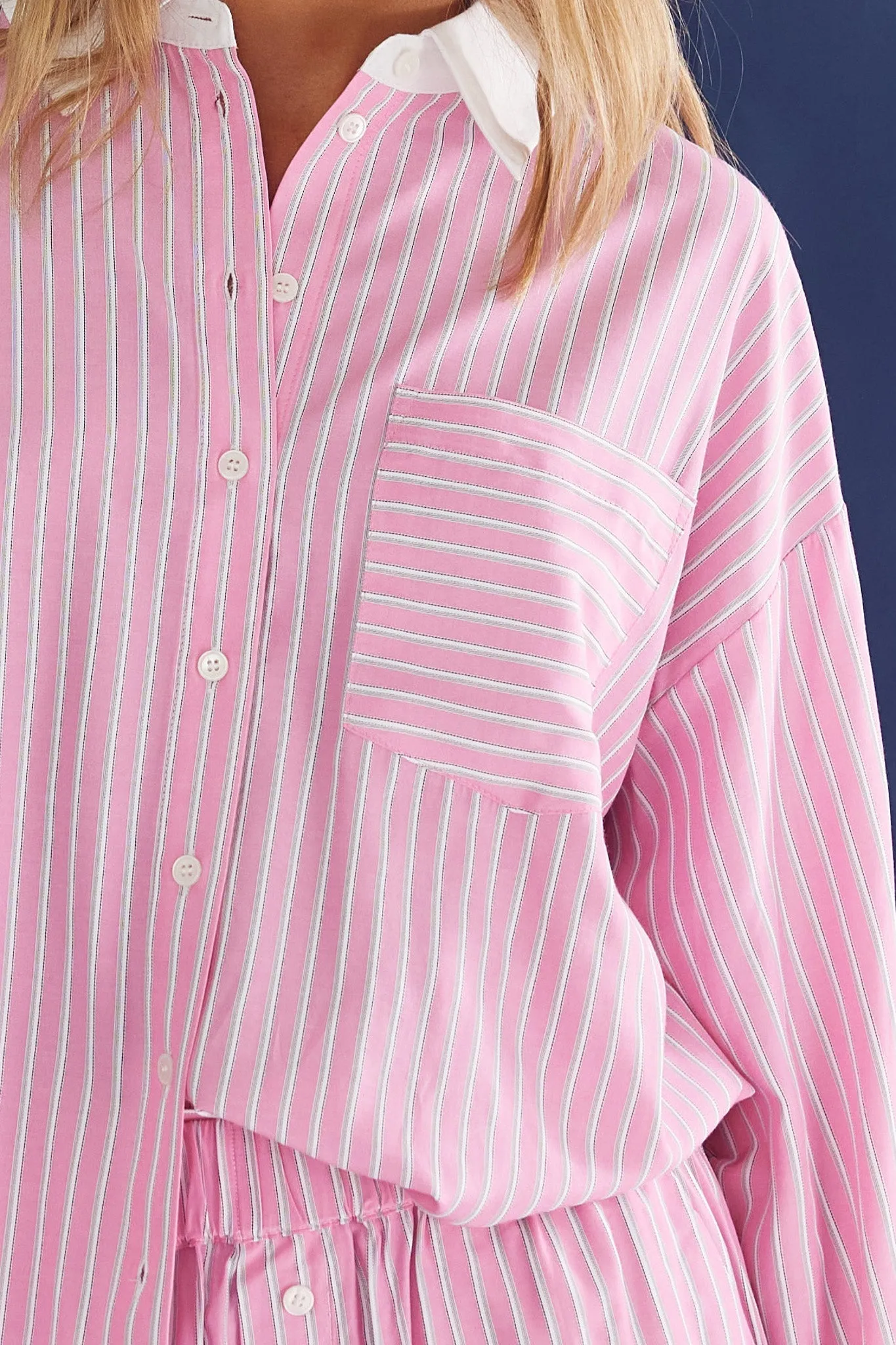 Lakelynn Shirt Carsyn Pink Stripe sold by Noella Fashion product image thumbnail 2