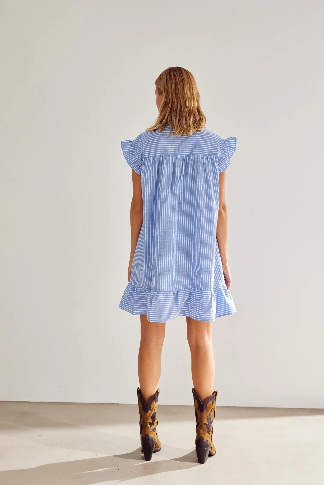 Linnea Dress Blue Stripe sold by Noella Fashion product image thumbnail 3