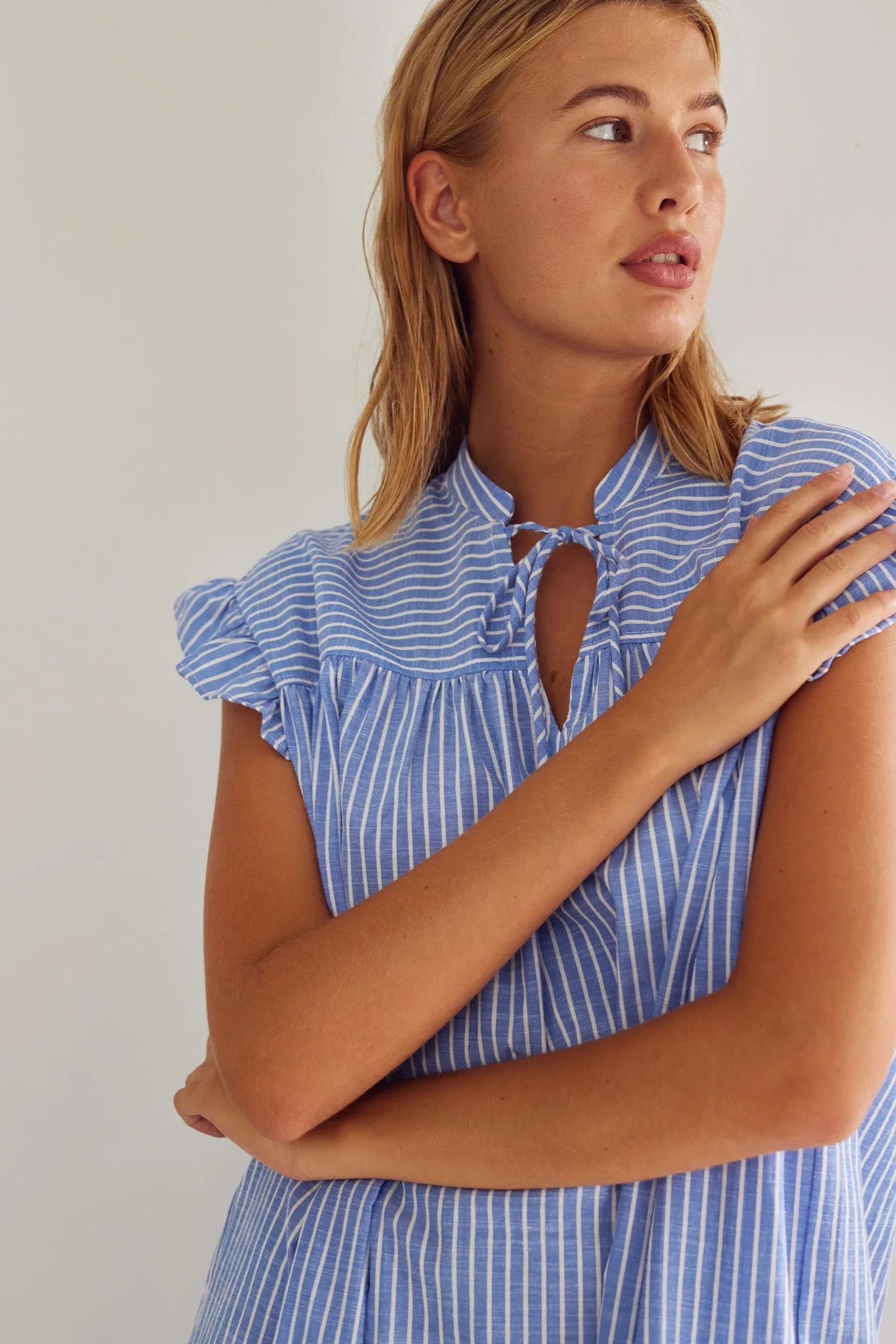 Linnea Dress Blue Stripe sold by Noella Fashion product image thumbnail 2