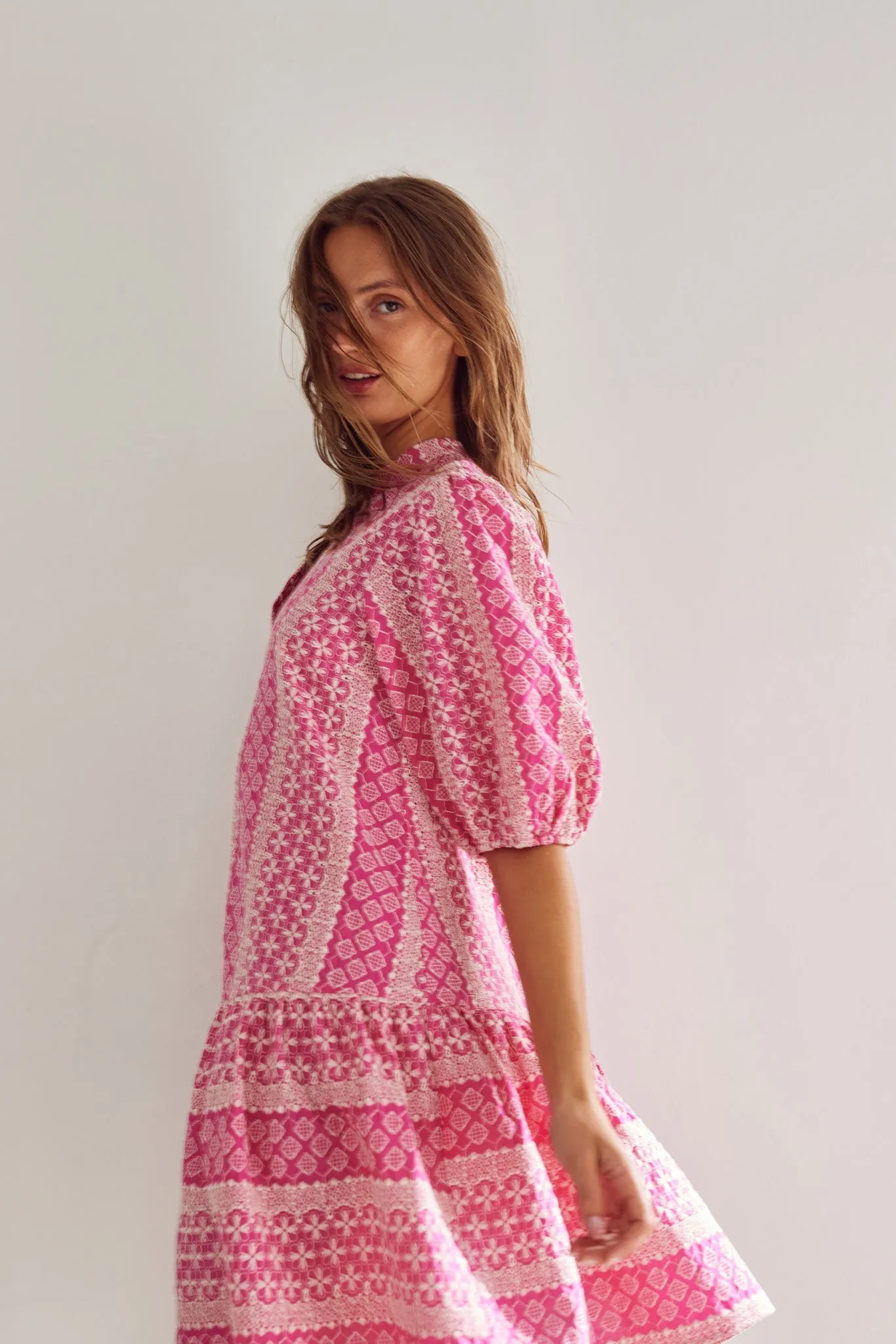 Lillianna Dress Pink Sugar Combo sold by Noella Fashion product image thumbnail 3