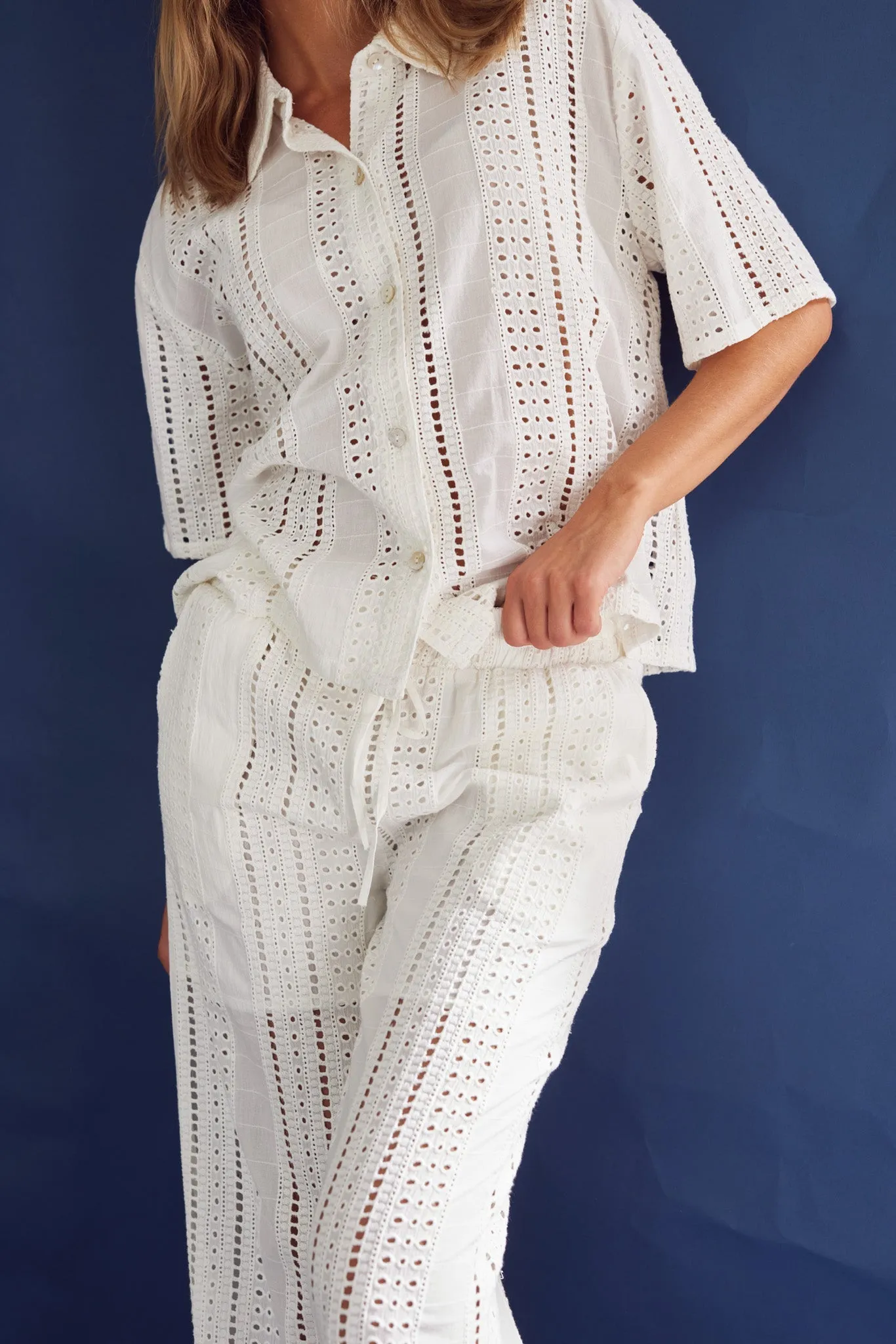 Kimona Pants White sold by Noella Fashion