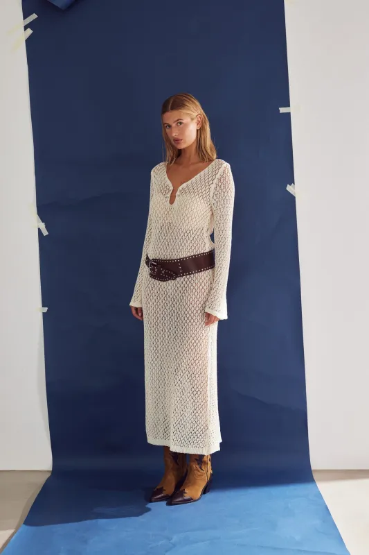 Leilany Knit Dress Ivory sold by Noella Fashion