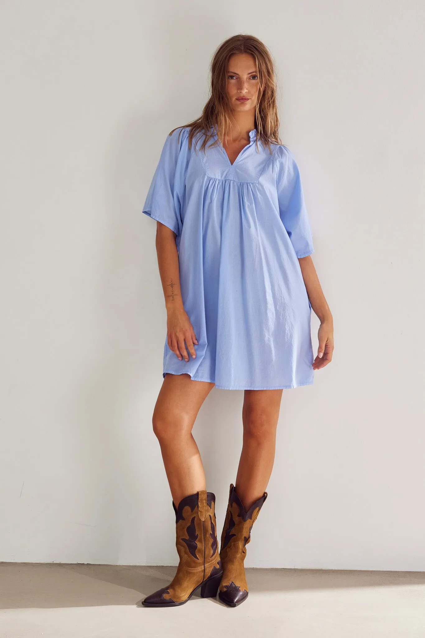 Leslie Dress Vista Blue sold by Noella Fashion product image thumbnail 3