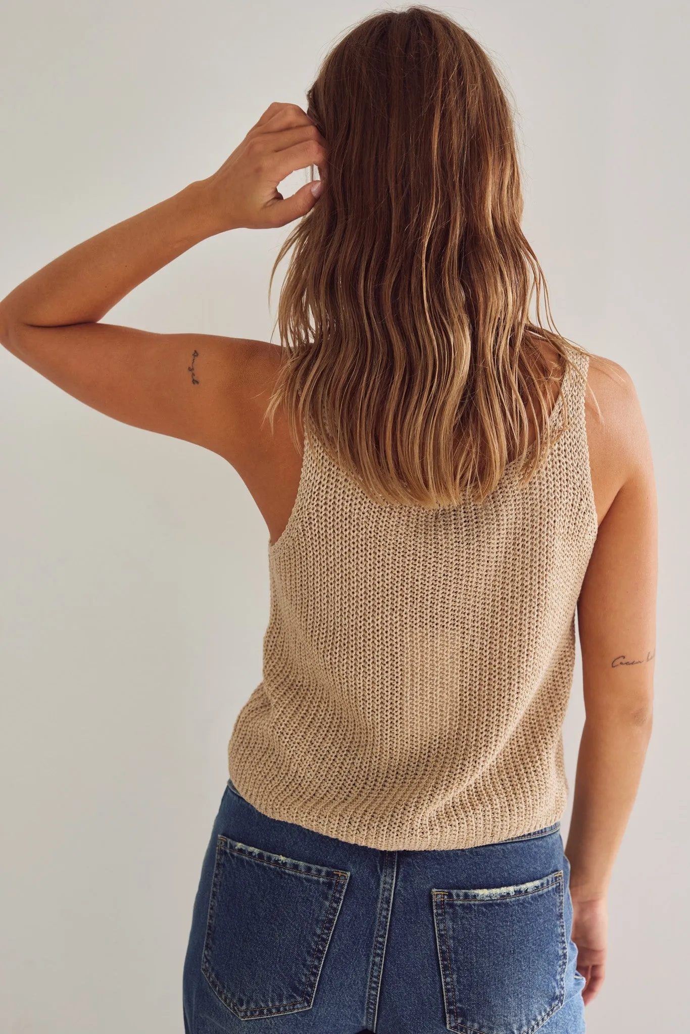 Louisa Knit Top Oyster Melange sold by Noella Fashion product image thumbnail 3