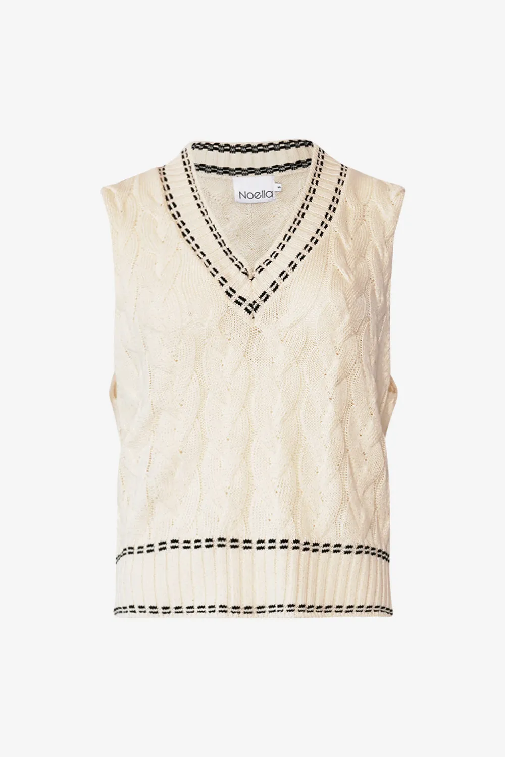 Gio Knit Vest Ivory sold by Noella Fashion product image thumbnail 5