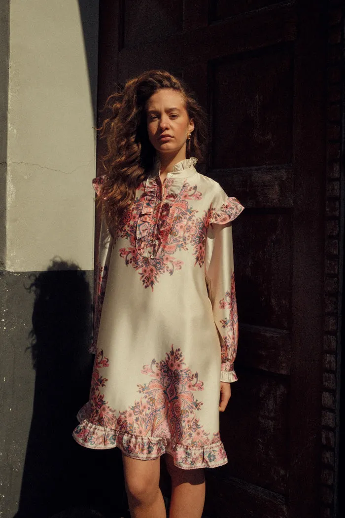 Reno Ruby Ruffle Dress Drusella Print sold by Noella Fashion