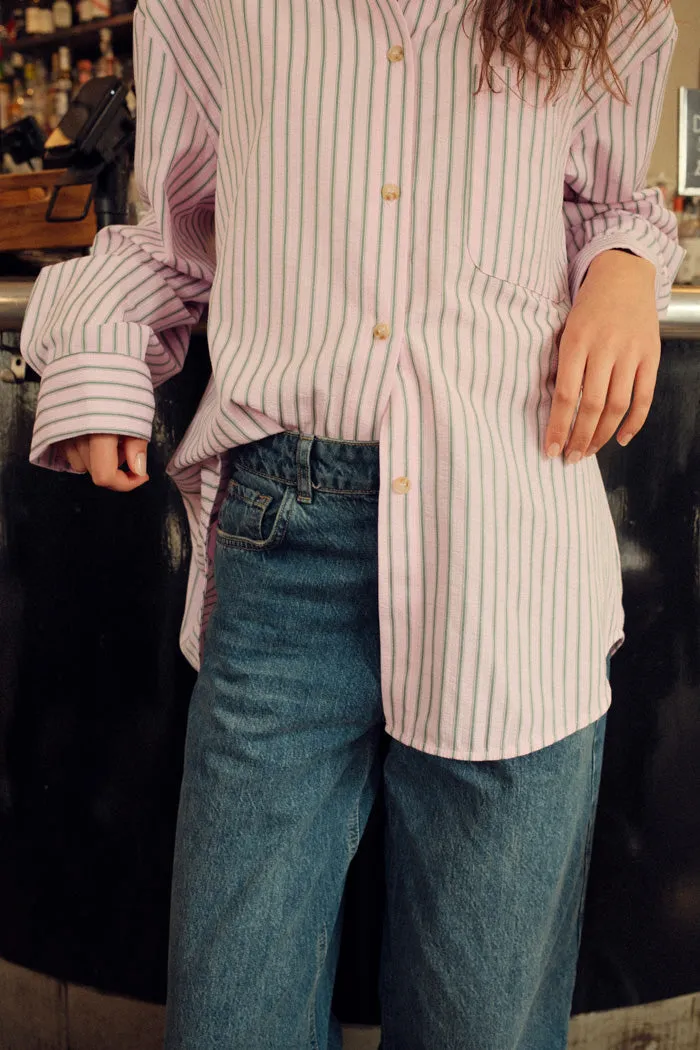 Marlon Stripe Shirt Daffy Pink Stripe sold by Noella Fashion product image thumbnail 3