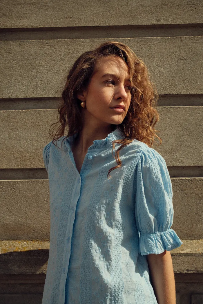 Luma Blouse Light Blue sold by Noella Fashion