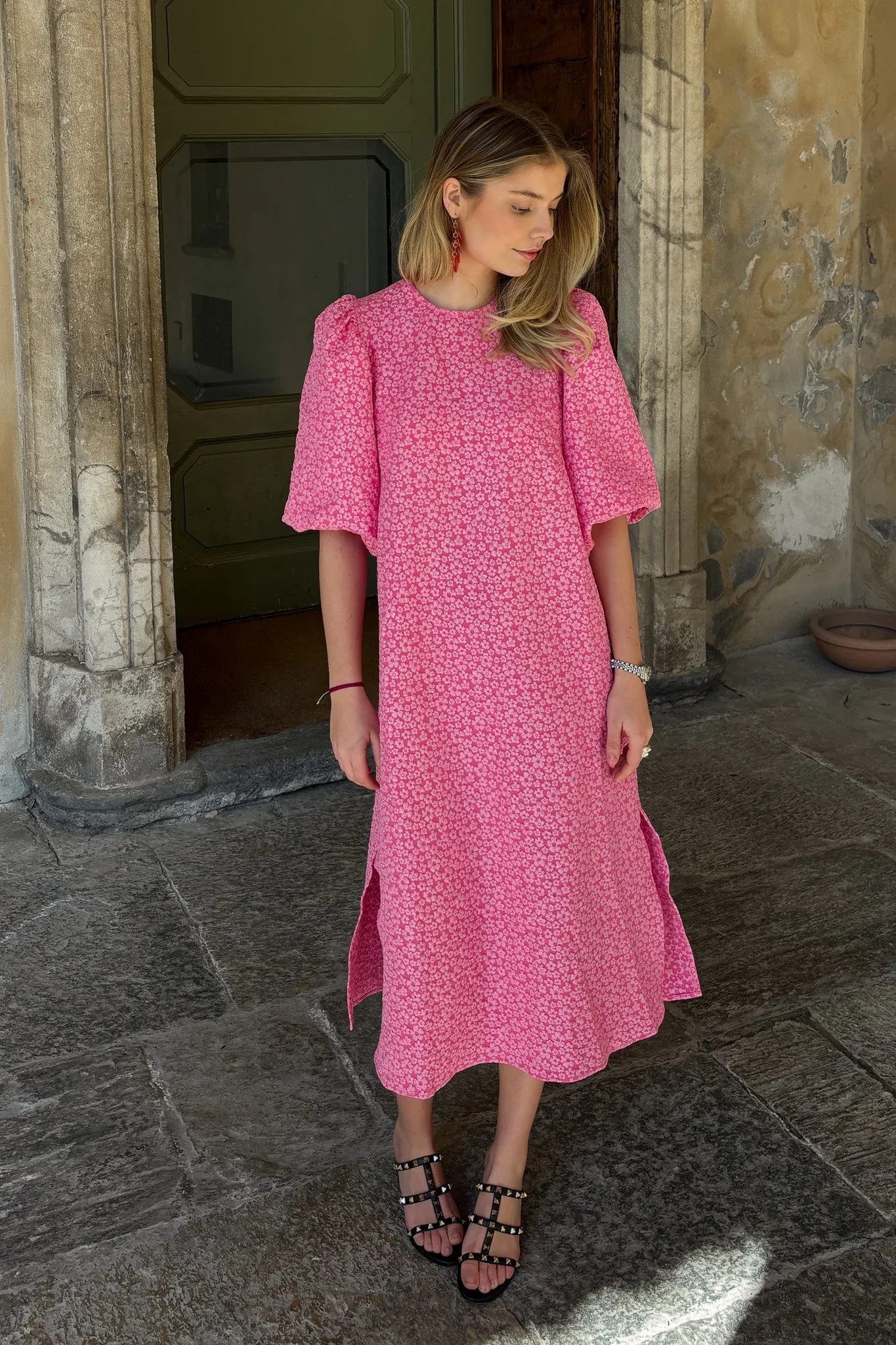 Reno Pastis Long Dress Bright Pink sold by Noella Fashion