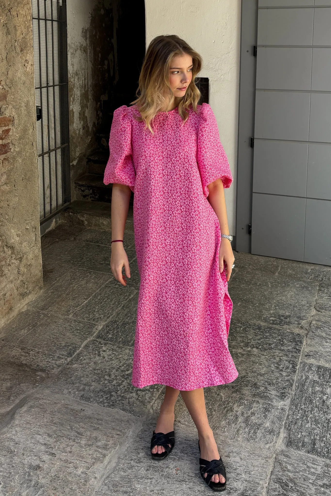 Reno Pastis Long Dress Bright Pink sold by Noella Fashion product image thumbnail 2