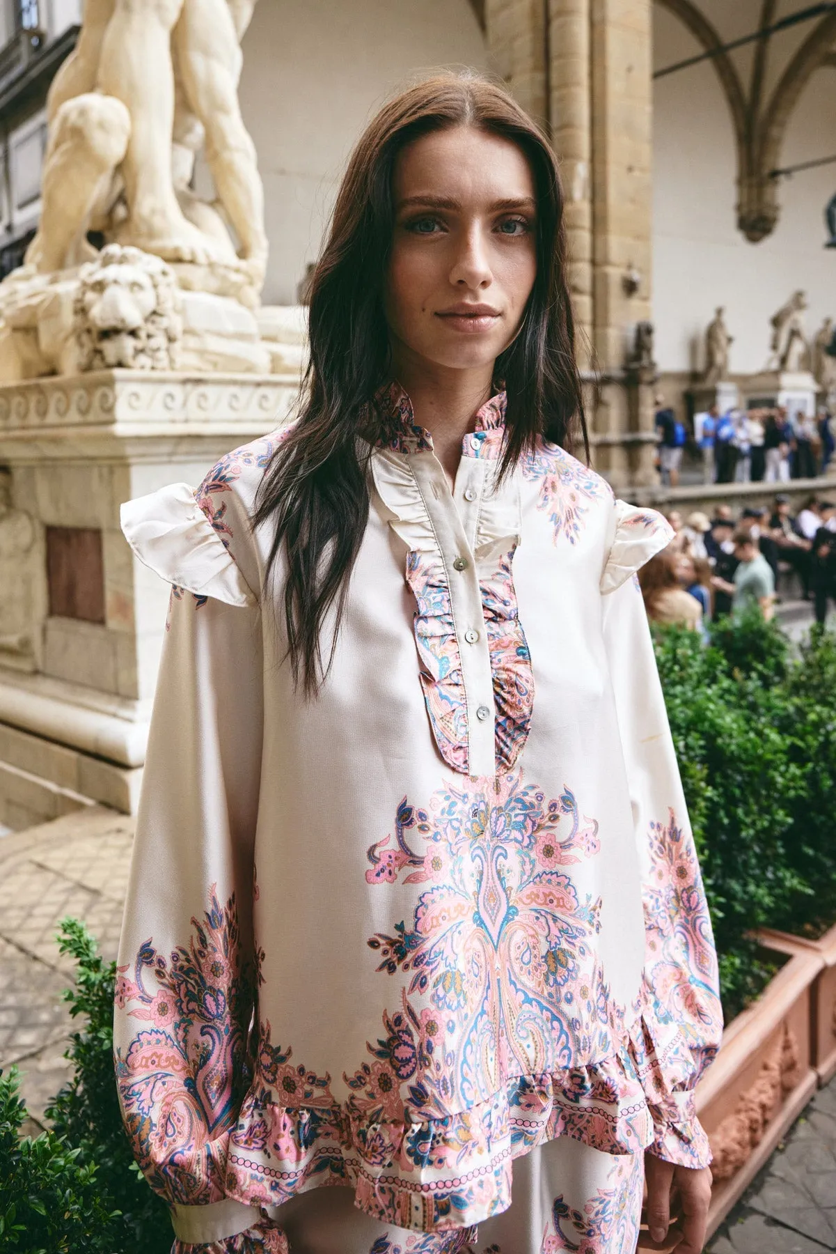 Reno Ruby Ruffle Blouse Drusella Print sold by Noella Fashion product image thumbnail 2