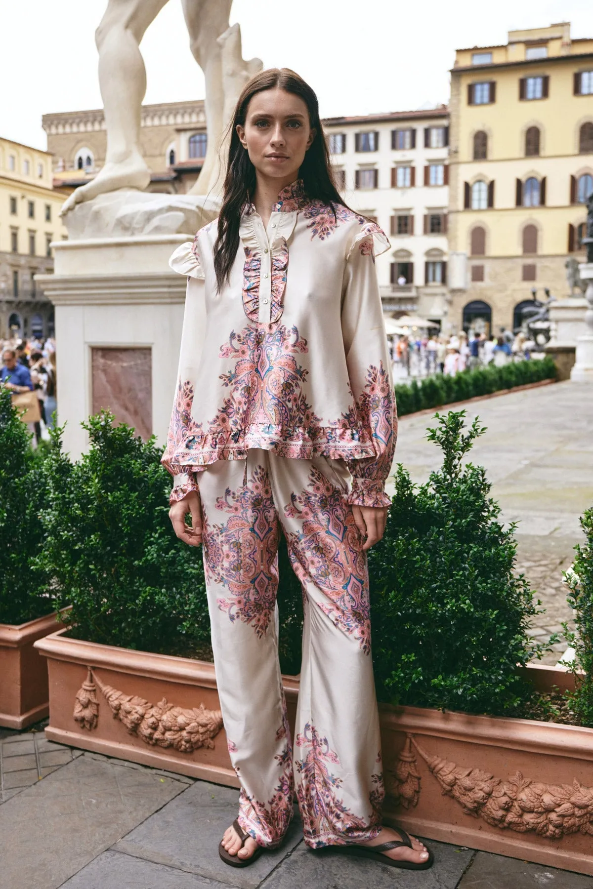 Reno Ruby Ruffle Blouse Drusella Print sold by Noella Fashion product image thumbnail 4