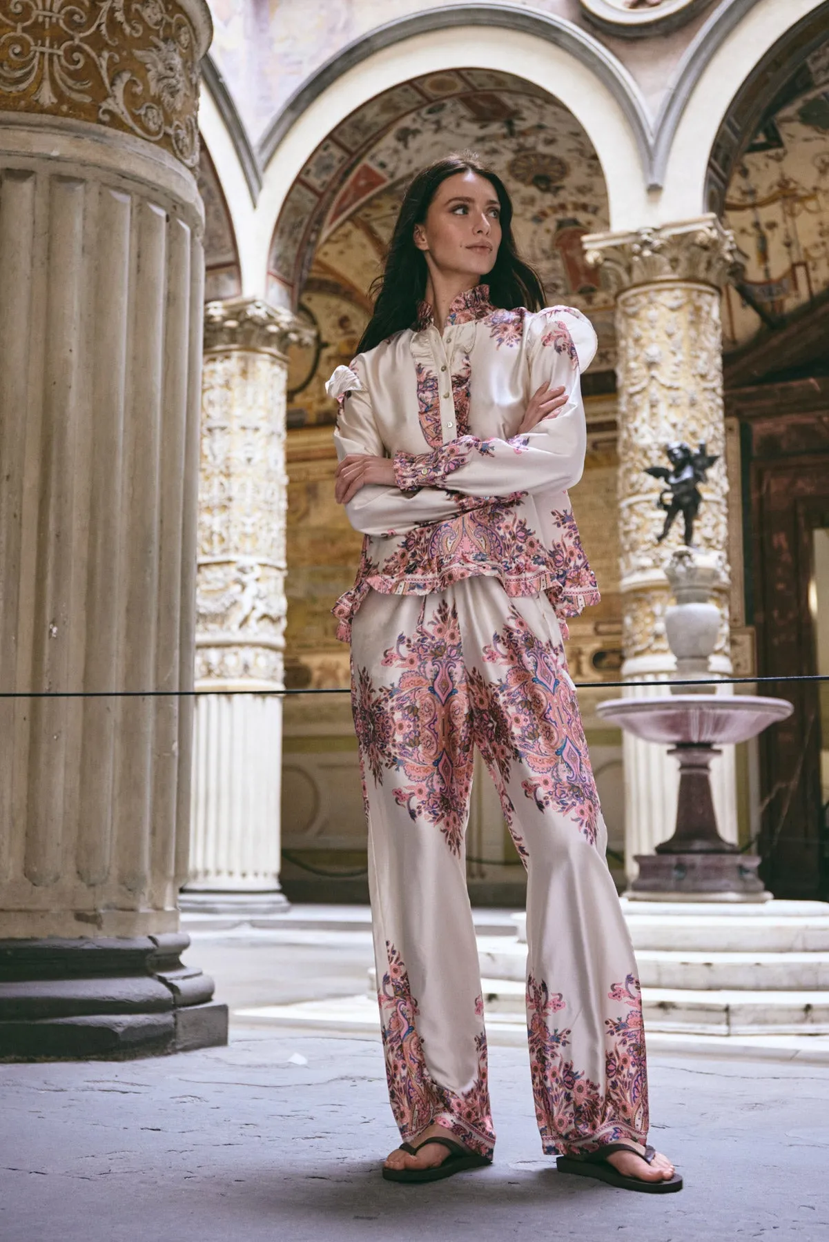 Reno Ruby Ruffle Blouse Drusella Print sold by Noella Fashion product image thumbnail 3