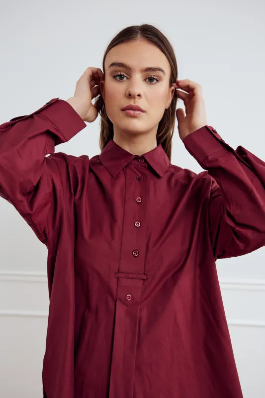 Leonie Shirt Dusty Mahogany sold by Noella Fashion