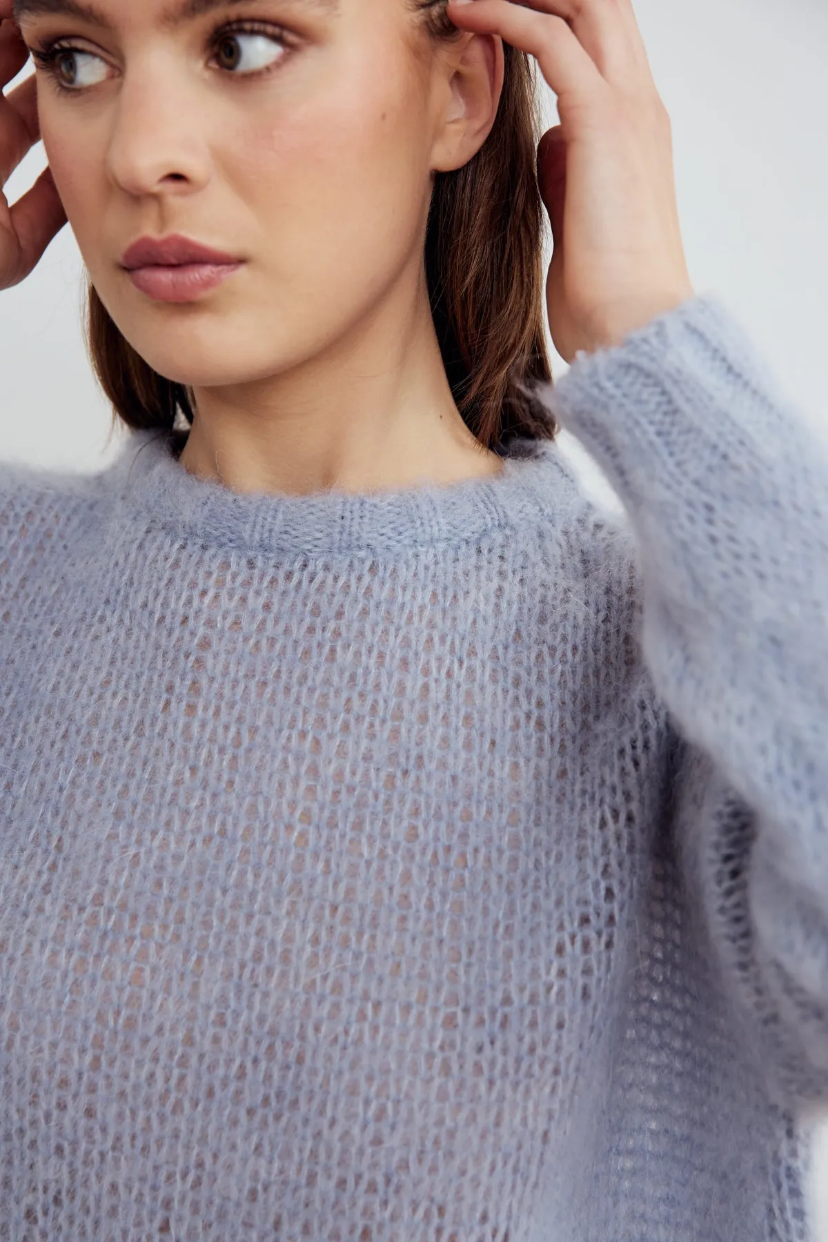 Delta Strik Sweater Dove Blue sold by Noella Fashion