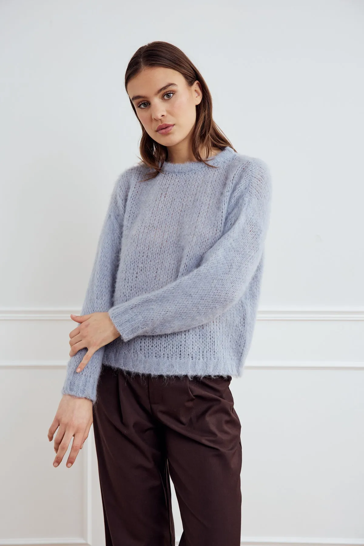 Delta Strik Sweater Dove Blue sold by Noella Fashion product image thumbnail 3