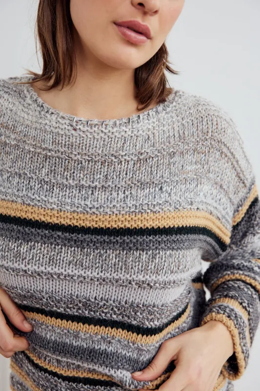 Leah Knit Grey Mix sold by Noella Fashion