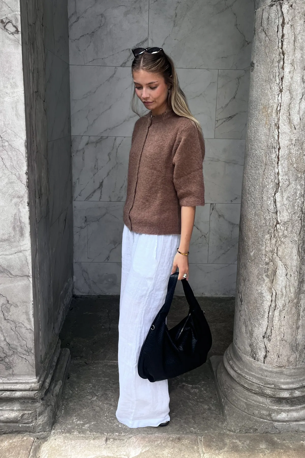 Kae SS Knit Cardigan Timber Brown sold by Noella Fashion product image thumbnail 4