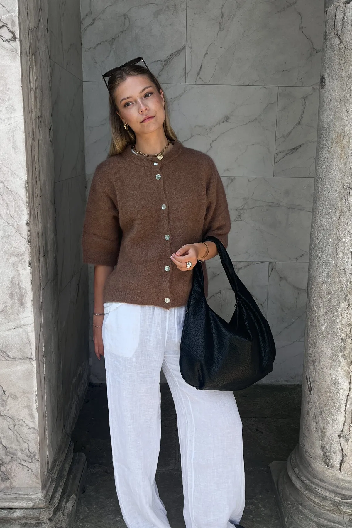 Kae SS Knit Cardigan Timber Brown sold by Noella Fashion product image thumbnail 2