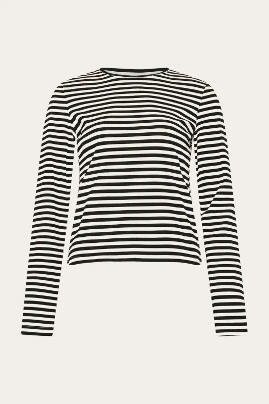 Luana Top Ivory Black Stripe sold by Noella Fashion