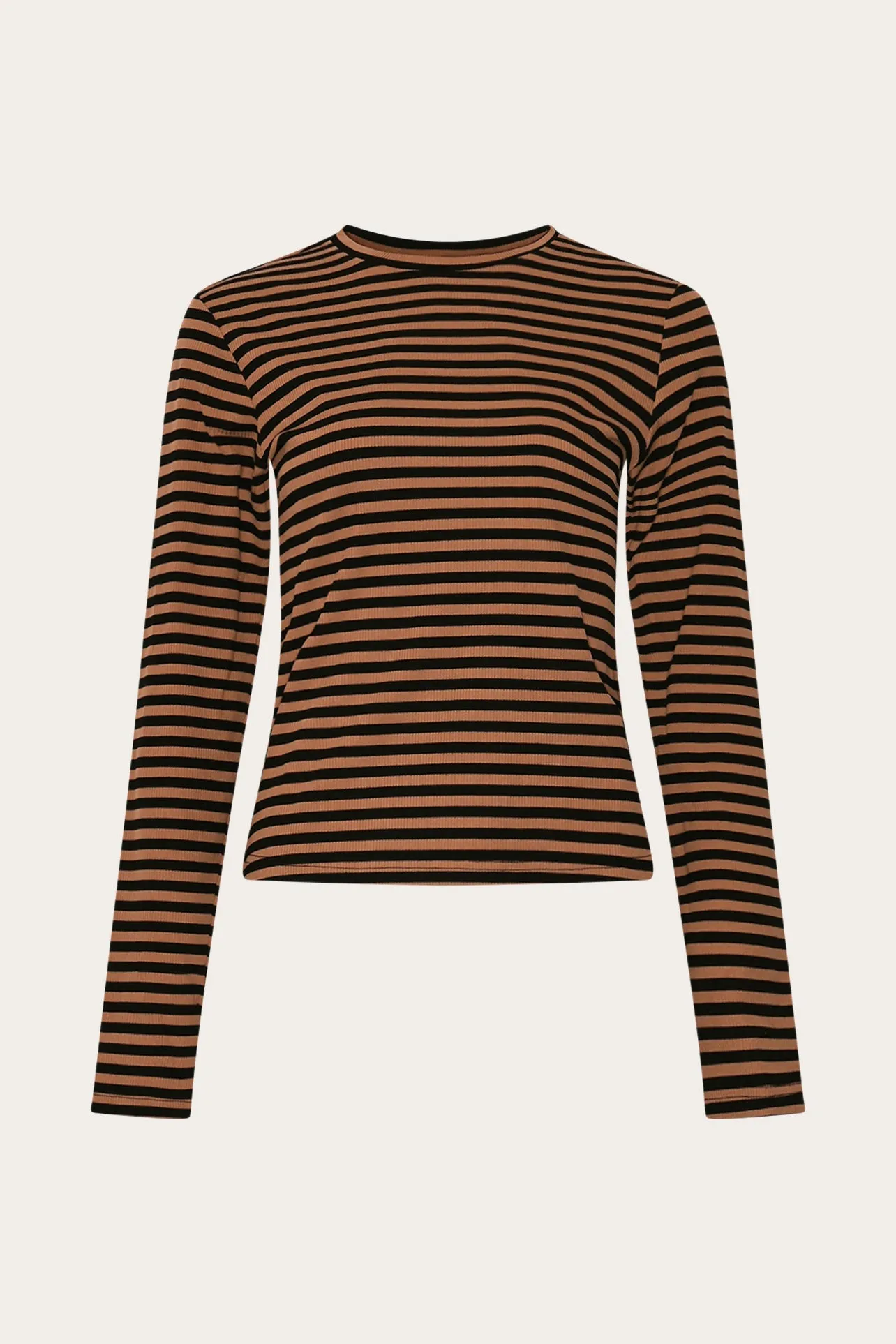 Luana Top Dark Sand Black Stripe sold by Noella Fashion product image thumbnail 4